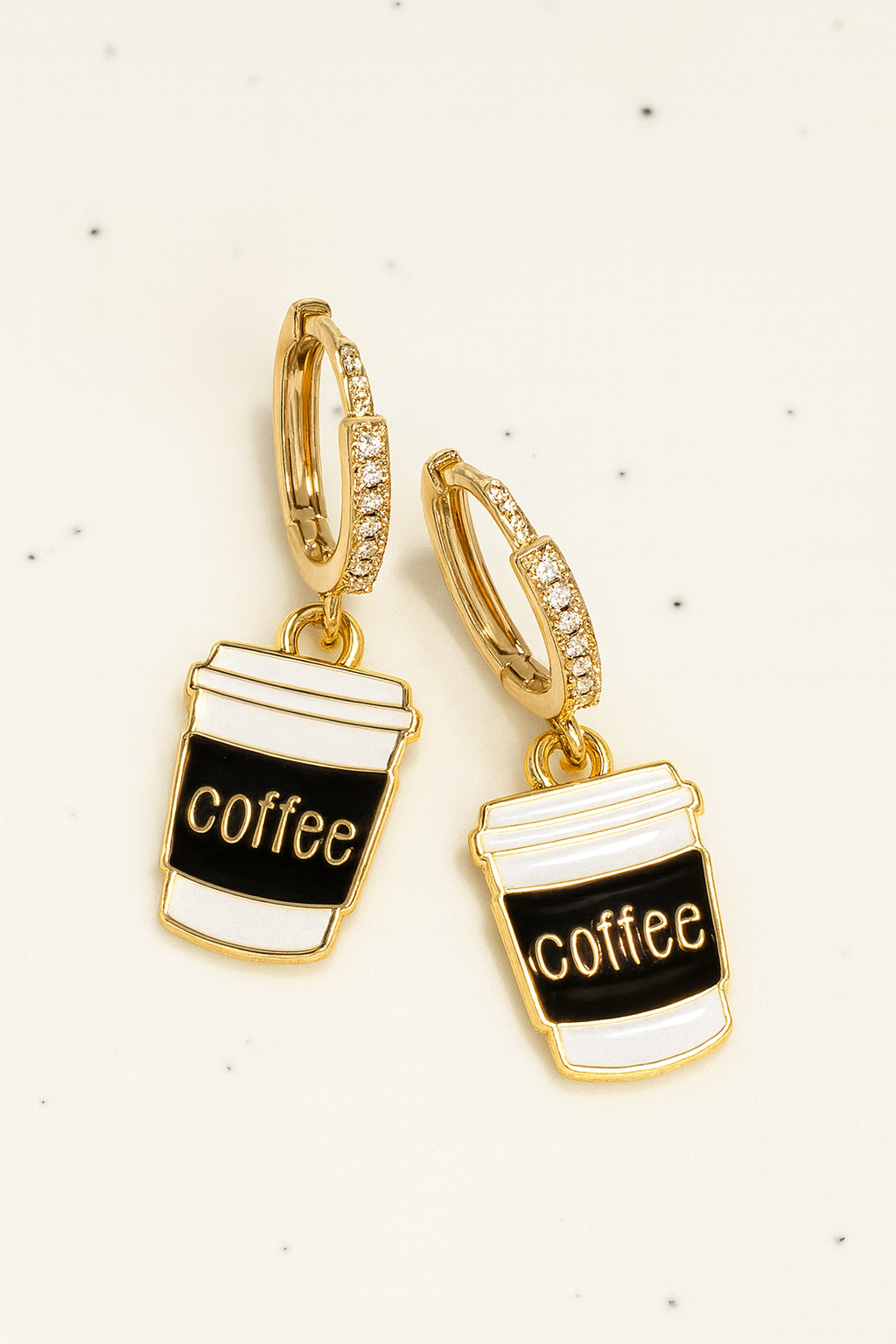 Coffee Cup Earrings - Cute Gold Hoop Earrings for Coffee Lovers | SMGemz